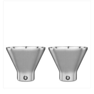Snowfox - stainless steel Martini Glasses - set of 2